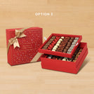 Season's greetings Stars designed premium chocolate 2-layer hard box