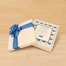Corporate branded chocolate hard box with message card