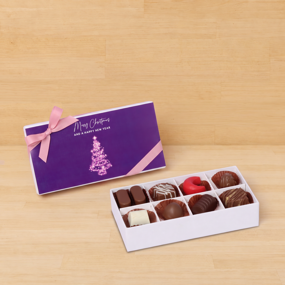 Set of 6 Merry Christmas & happy new year magical tree designed chocolate 8P hard box