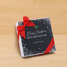 Set of 15 Merry Christmas snow flakes designed premium chocolate 4 piece hard box
