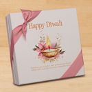 Happy diwali floral candle lights designed premium chocolate 2-layer hard box