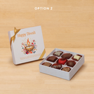 Happy diwali floral candle designed premium chocolate 9P hard box