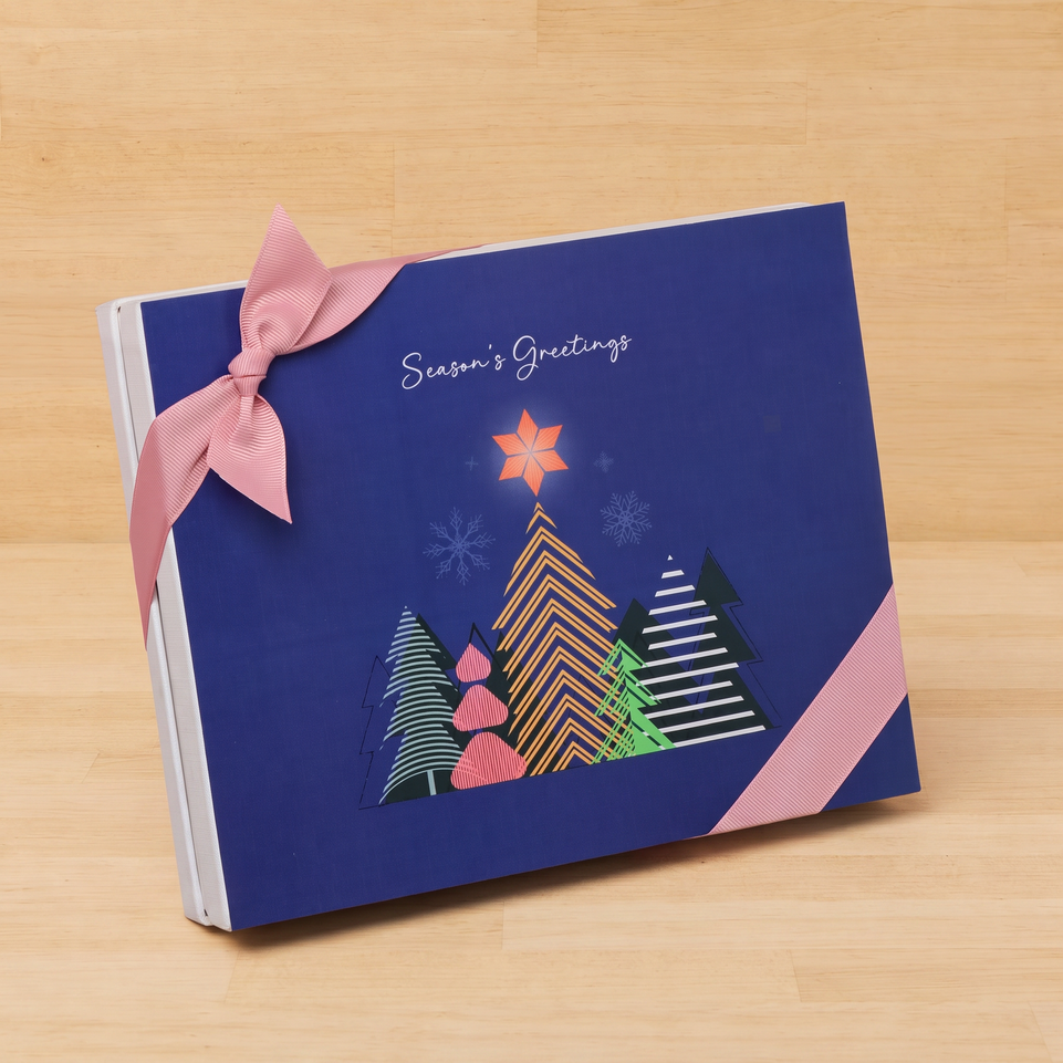 Set of 3 Customized Season's greetings designed premium chocolate 20p hard box