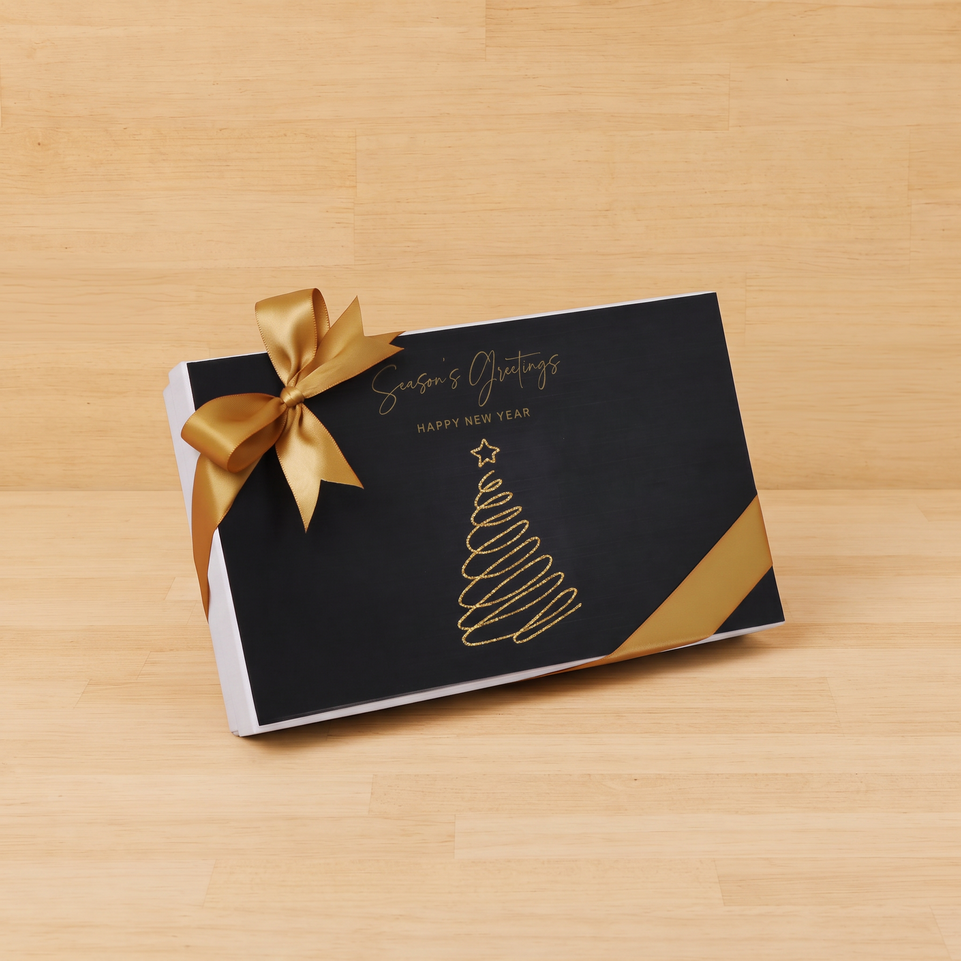 Merry Christmas & happy new year designed premium chocolate 15 piece hard box