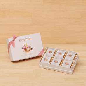 Set of 8 Happy diwali floral candle l...
