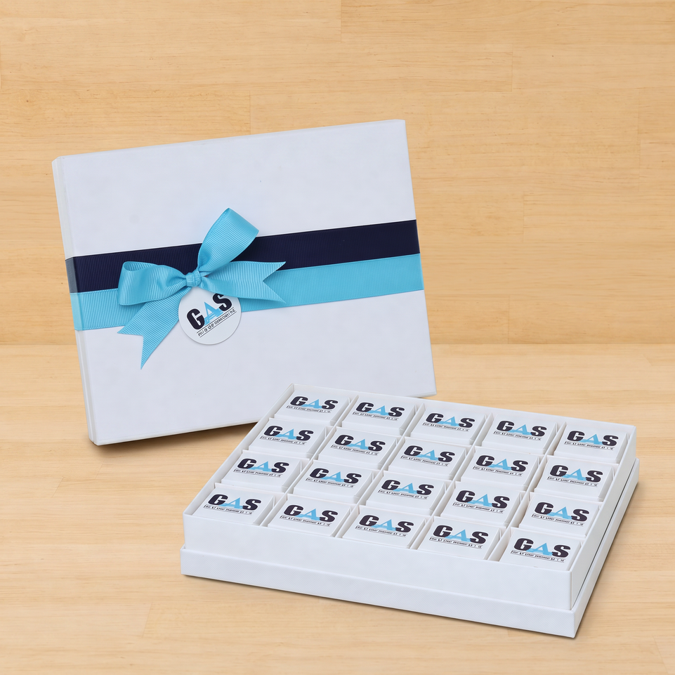 Set of 3 Corporate branded chocolate hard box