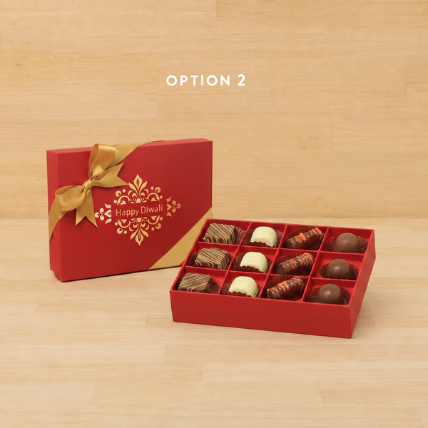 Happy Diwali ornament designed premium chocolate 12P hard box