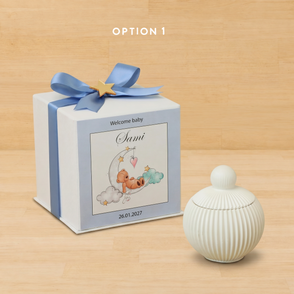 Set of 20 boxes baby boy ribbed ceram...