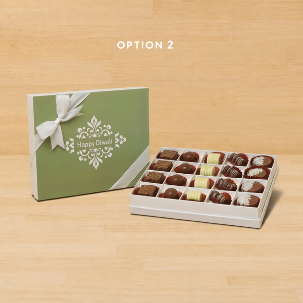 Happy Diwali ornament designed premium chocolate 20P hard box