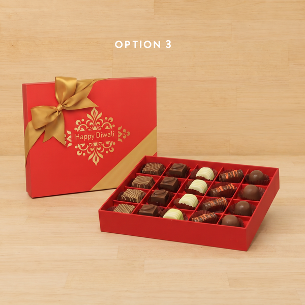 Happy Diwali ornament designed premium chocolate 20P hard box