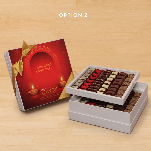 Happy Diwali candle lights designed premium chocolate 2-layer hard box