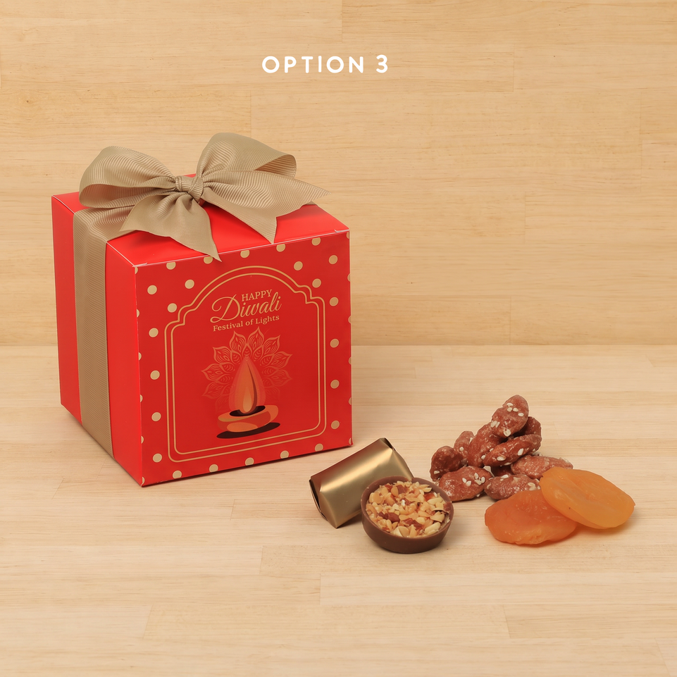 Set of 20 Happy Diwali festival of lights designed premium chocolate & sweets soft box