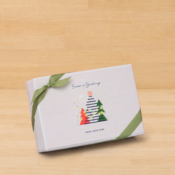 Set of 8 corporate customized season's greetings designed premium chocolate 6p hard box