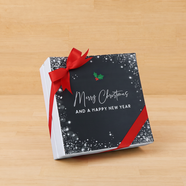 Merry Christmas snow flakes designed premium chocolate 2 layer hard box
