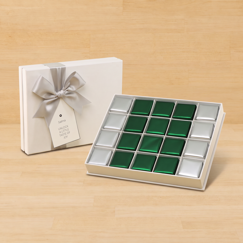 Set of 3 Corporate customized premium chocolate view top hard box