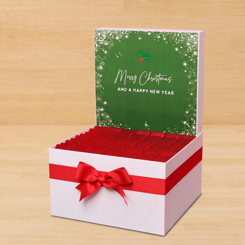 Merry Christmas & Happy New Year designed premium chocolate extra large hamper