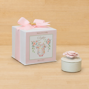 Set of 20 boxes baby girl pink rose f...