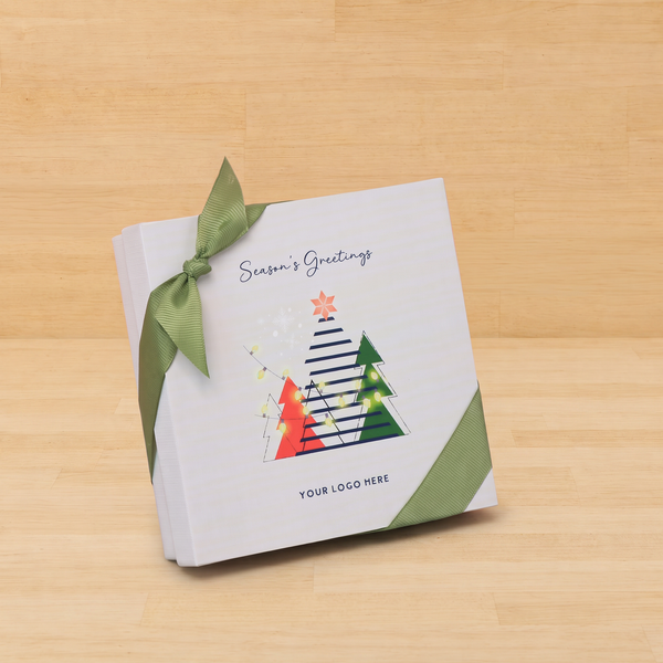 corporate customized season's greetings designed premium chocolate 9p hard box