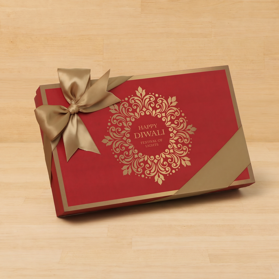 Happy Diwali Festival of Lights ornament designed premium chocolate 15P hard box