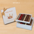 Happy Diwali floral candle designed premium chocolate 2-layer hard box