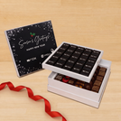 Corporate season's greetings designed premium chocolate 2-layer hard box