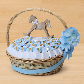 Baby boy acrylic carousel decorated c...