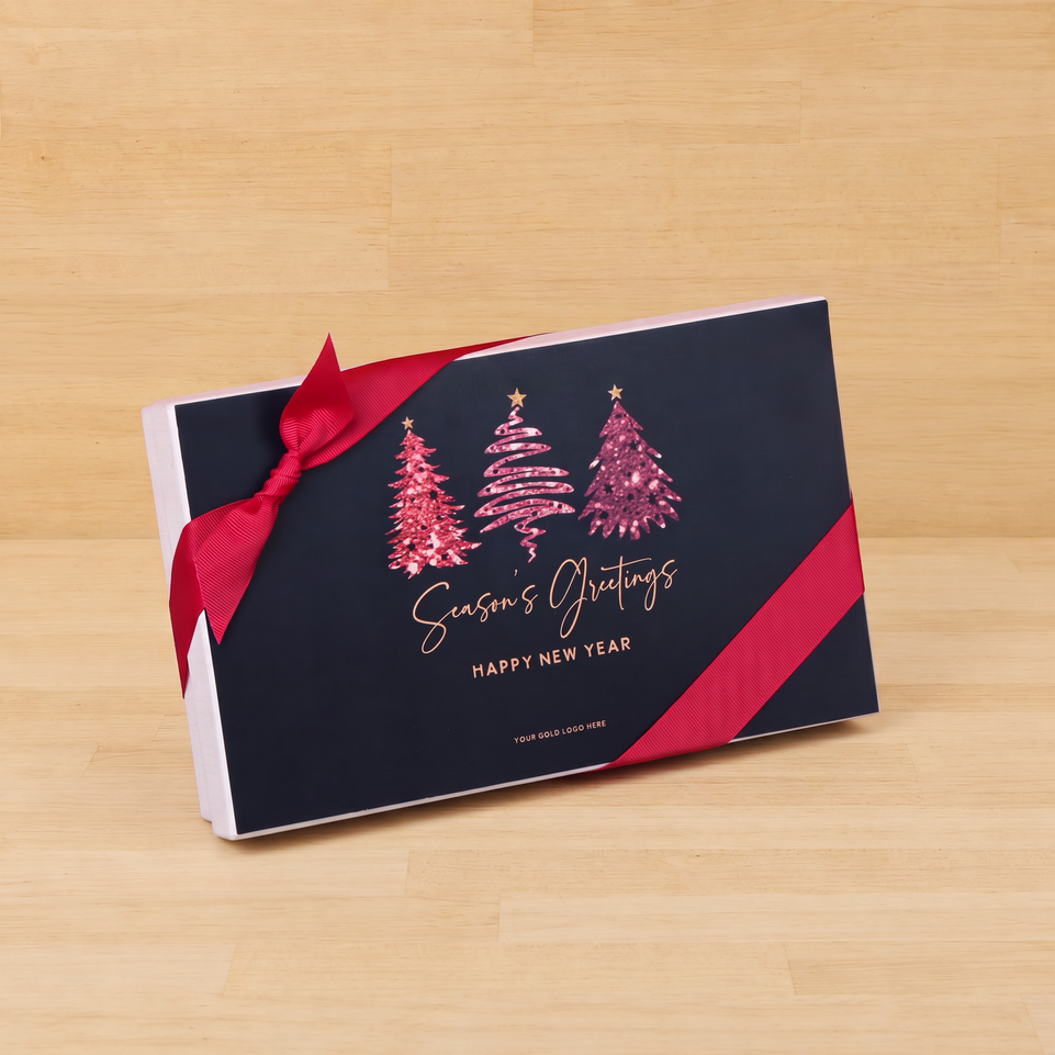 Season's greeting three trees designed premium chocolate 15 piece hard box