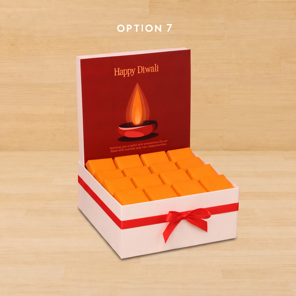 Happy diwali candle blue designed premium chocolate medium hamper