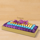 Congrats cherry blossom floral decorated chocolate medium leather tray