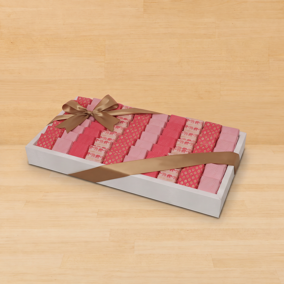 Diwali celebration pattern designed premium chocolate medium leather tray
