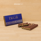 Set of 10 Happy Diwali designed knafeh pistachio premium milk chocolate bar