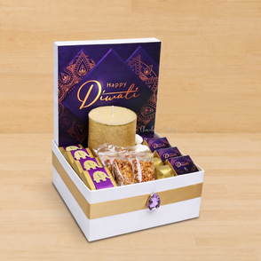 Diwali decorated candle and premium c...