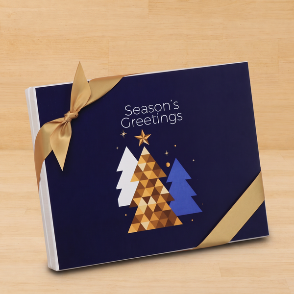 Season's greeting designed premium chocolate 20p hard box