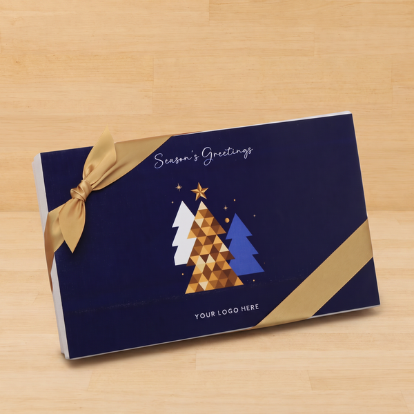 Set of 4 corporate customized season's greetings designed premium chocolate 15p hard box