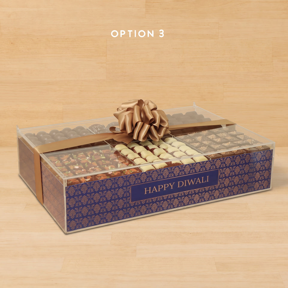 Diwali designed premium chocolate acrylic large tray