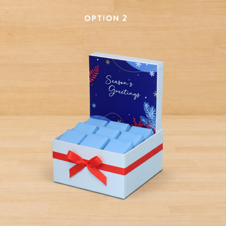 Season's greeting designed premium chocolate small hamper
