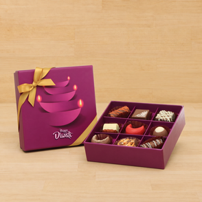 Diwali candle designed premium chocol...