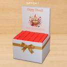 Happy diwali floral radiance designed premium chocolate large hamper