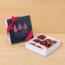 Season's greeting three trees designed premium chocolate 9-piece hard box