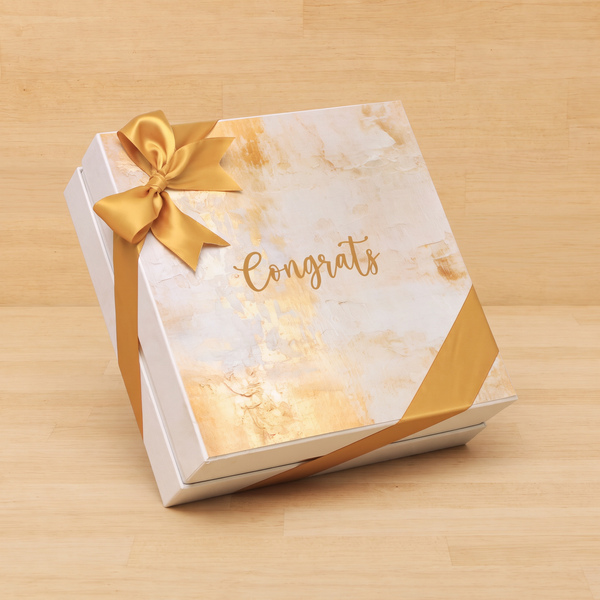 Congrats gold designed premium chocolate 2-layer hard box