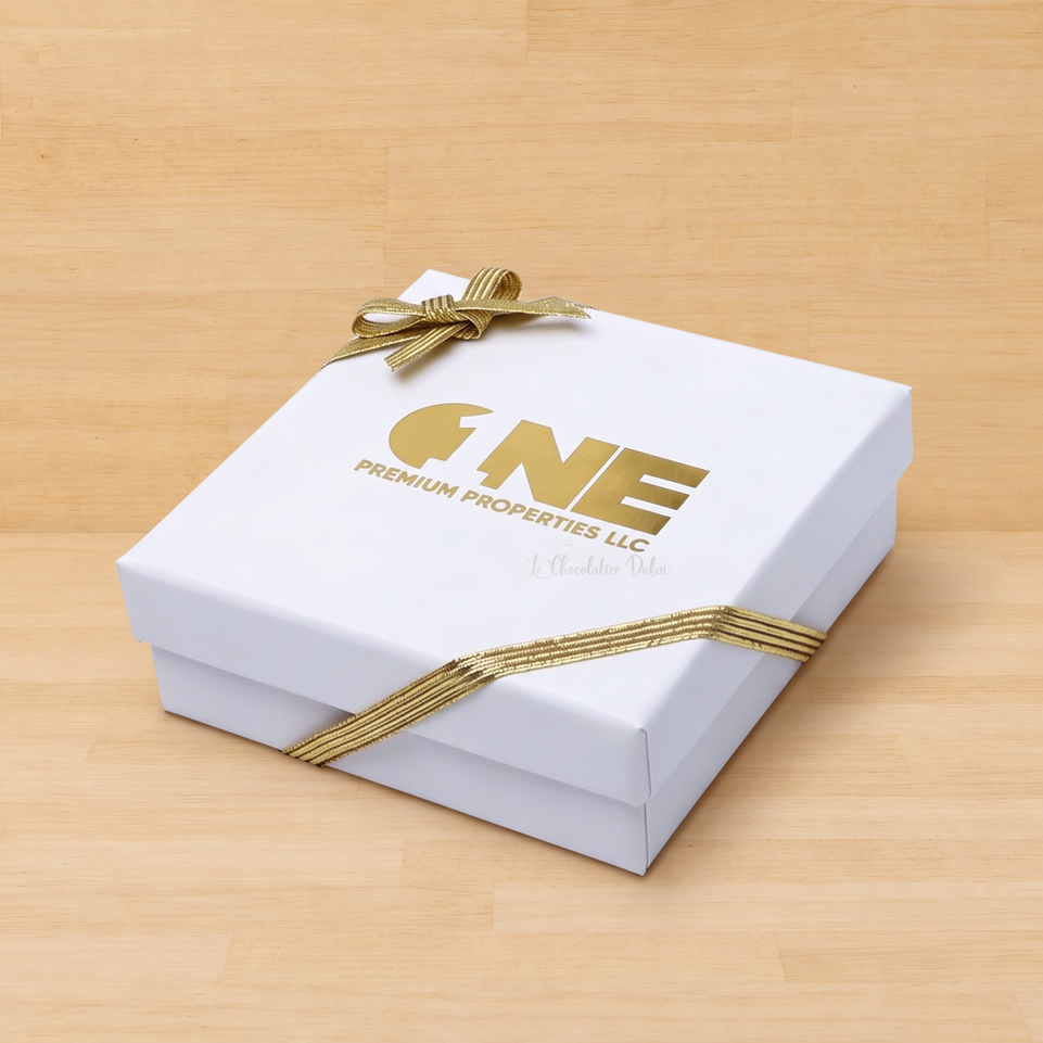 Corporate chocolate coated dates printed hard box