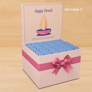 Happy diwali candle blue designed premium chocolate large hamper