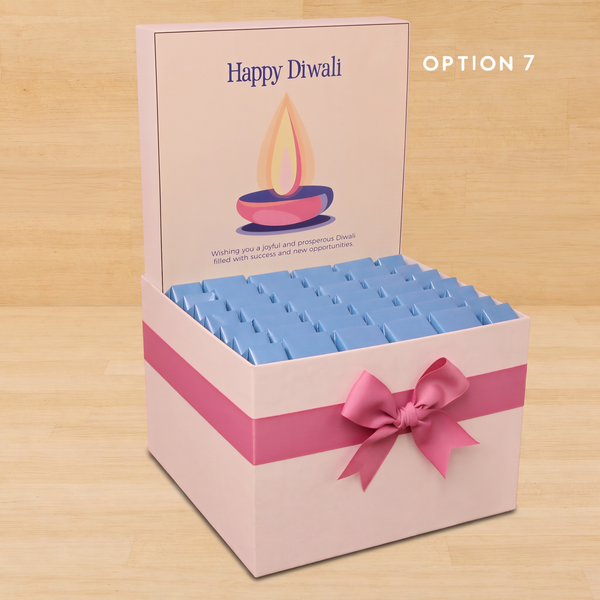 Happy diwali candle blue designed premium chocolate large hamper