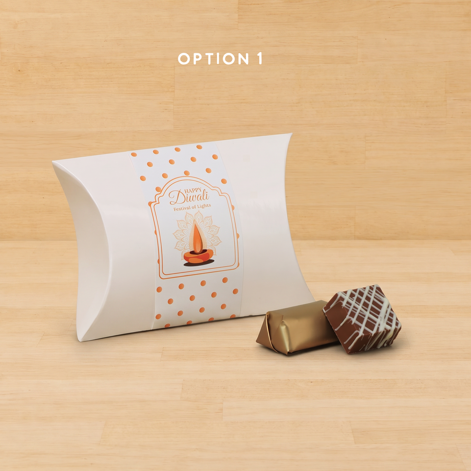 Set of 20 Happy Diwali festival of lights premium chocolate pillow box