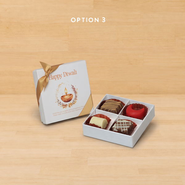Set of 15 Happy diwali floral candle designed premium chocolate 4P hard box