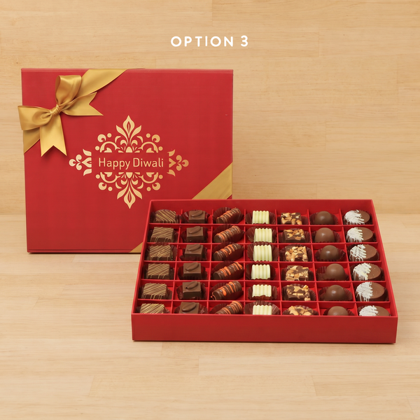 Happy Diwali ornament designed premium chocolate 42P hard box