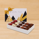 A little treat geometric designed 15 piece premium chocolate hard box
