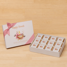 Happy Diwali floral candle lights designed premium chocolate 12P hard box