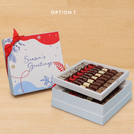 Season's greetings designed premium chocolate 2-layer hard box