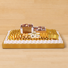 Luxury Eid gold designed chocolate large leather tray